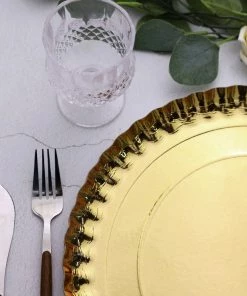 HIER_4710 Disposable Dinnerware 10 Pack | Gold 13