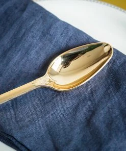 HIER_5460 24 Pack - 7" Metallic Gold Baroque Style Heavy Duty Plastic Spoons 16 HIER_5460 24 Pack - 7
