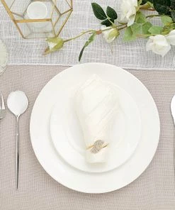 HIER_5460 24 Pack | 8" Silver Modern Plastic Silverware Set Heavy Duty Flatware, Disposable Cutlery Disposable Dinnerware 21 HIER_5460 24 Pack | 8