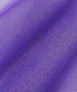 HIER_5220 12" X 10 Yards | Purple Glittering Organza Fabric Bolt