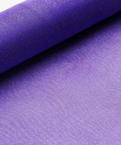 HIER_5220 12" X 10 Yards | Purple Glittering Organza Fabric Bolt