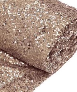 HIER_5210 Fabric Bolts & Bags 54" X 4Yards Rose Gold | Blush Premium Sequin Fabric Bolt
