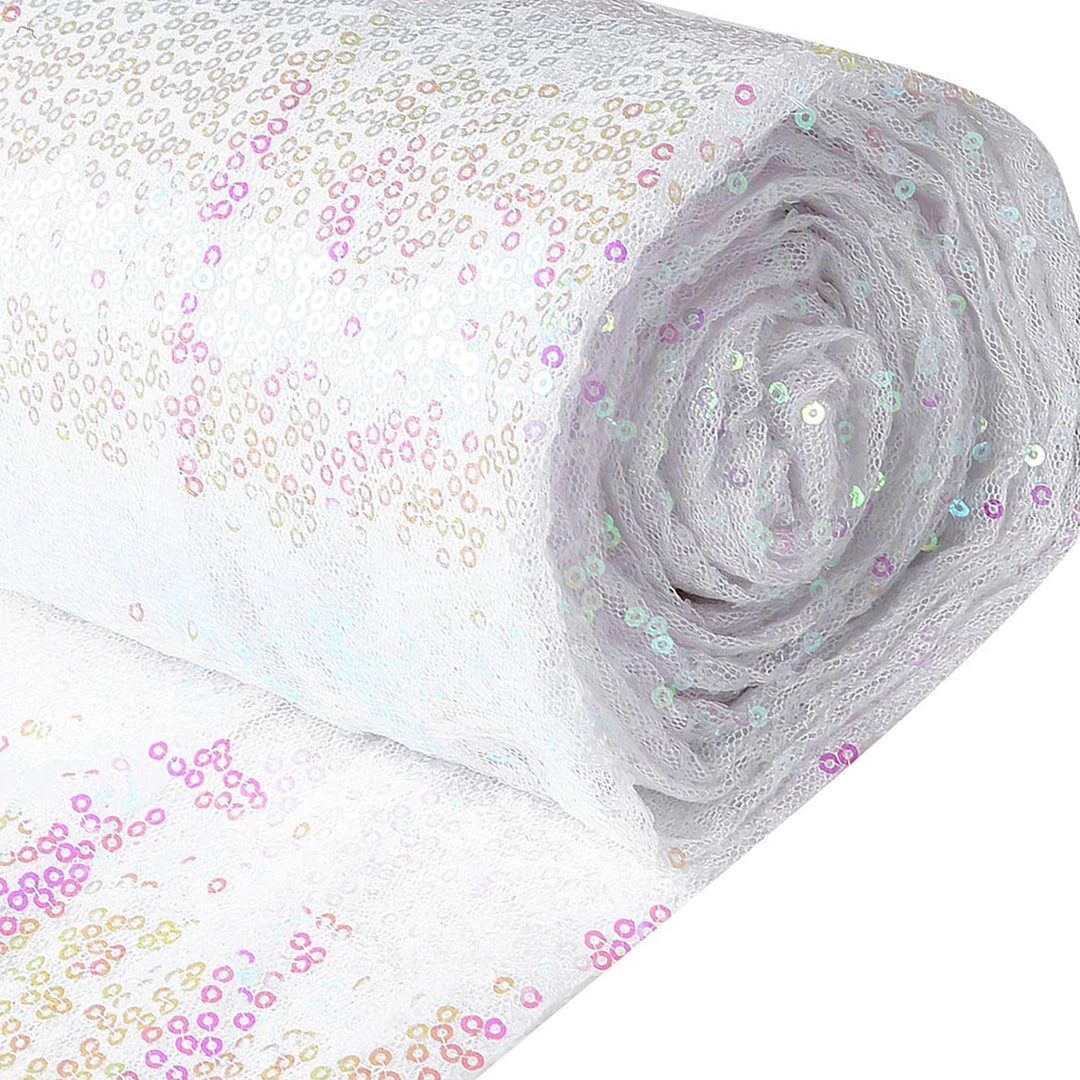 HIER_5210 54" X 4Yards Iridescent Premium Sequin Fabric Bolt 1 HIER_5210 54" X 4Yards Iridescent Premium Sequin Fabric Bolt