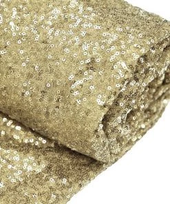 HIER_5210 54" X 4Yards Champagne Premium Sequin Fabric Bolt