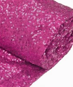 HIER_5210 54" X 4 Yards Fuchsia Premium Sequin Fabric Bolt Fabric Bolts & Bags