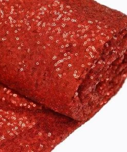HIER_5210 54" X 4Yards Red Premium Sequin Fabric Bolt Fabric Bolts & Bags