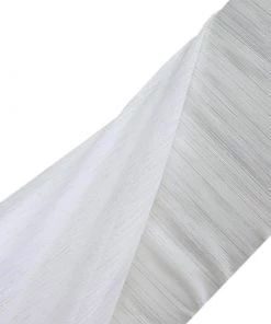HIER_5210 54" X 10 Yards White Tasteful Crinkle Chiffon Shiny Fabric Bolt
