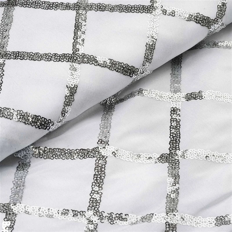 HIER_5210 Fabric Bolts & Bags 54"x 4 Yards White Iridescent Sequin Silk Taffeta Fabric Wholesale 1 HIER_5210 Fabric Bolts & Bags 54"x 4 Yards White Iridescent Sequin Silk Taffeta Fabric Wholesale