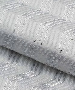 HIER_5210 Fabric Bolts & Bags 54"x 4 Yards White / Silver Iridescent Party Sequin Design Polyester Fabric Bolt 5 HIER_5210 Fabric Bolts & Bags 54