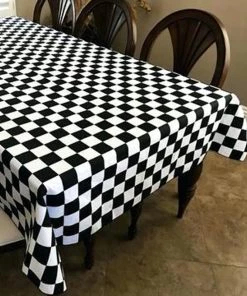HIER_5210 Fabric Bolts & Bags 54" X 10 Yards Black/White Checkerboard Fabric By The Roll