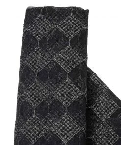HIER_5210 Fabric Bolts & Bags 54" X 4 Yards | Black/Silver Buffalo Plaid Fabric Roll | Checkered Netting Polyester Fabric By The Roll