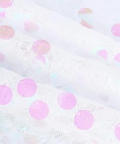 HIER_5210 54" X 4Yards | Iridescent Payette Sequin Fabric Roll With Mesh Fabric Base Fabric Bolts & Bags 21 HIER_5210 54