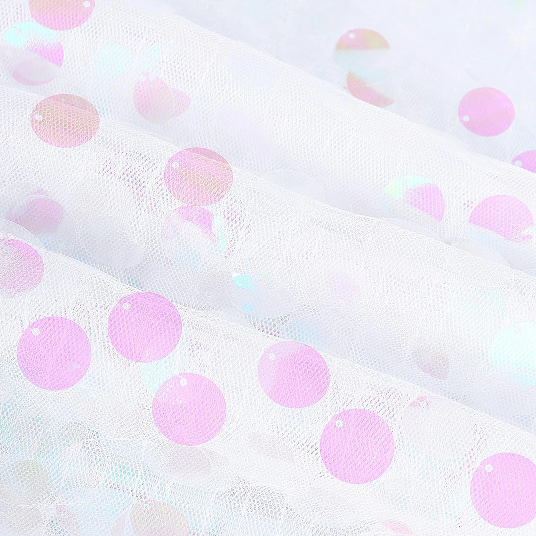 HIER_5210 54" X 4Yards | Iridescent Payette Sequin Fabric Roll With Mesh Fabric Base Fabric Bolts & Bags 10 HIER_5210 54" X 4Yards | Iridescent Payette Sequin Fabric Roll With Mesh Fabric Base Fabric Bolts & Bags