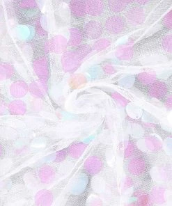 HIER_5210 54" X 4Yards | Iridescent Payette Sequin Fabric Roll With Mesh Fabric Base Fabric Bolts & Bags 22 HIER_5210 54
