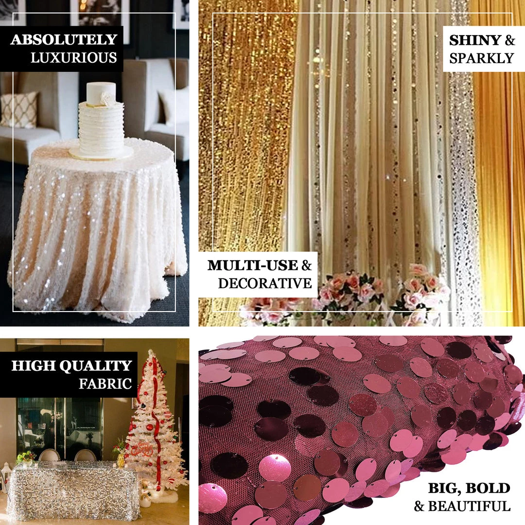 HIER_5210 54" X 4Yards | Iridescent Payette Sequin Fabric Roll With Mesh Fabric Base Fabric Bolts & Bags 4 HIER_5210 54" X 4Yards | Iridescent Payette Sequin Fabric Roll With Mesh Fabric Base Fabric Bolts & Bags