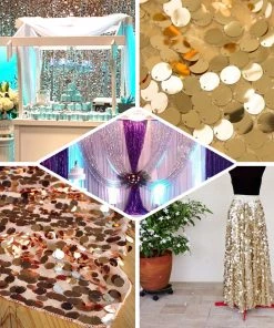 HIER_5210 54" X 4Yards | Iridescent Payette Sequin Fabric Roll With Mesh Fabric Base Fabric Bolts & Bags 16 HIER_5210 54