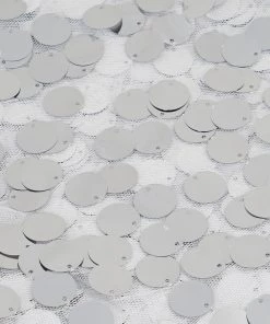 HIER_5210 Fabric Bolts & Bags 54" X 4Yards | Silver Payette Sequin Fabric Roll With Mesh Fabric Base 8 HIER_5210 Fabric Bolts & Bags 54