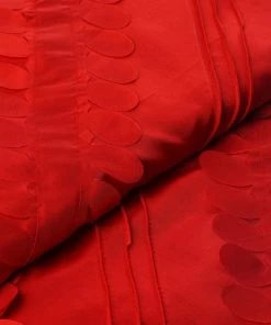 HIER_5210 54" X 5 Yards | Red Petal Taffeta Fabric By The Roll