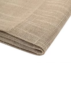 HIER_5210 54" Wide X 10 Yards Taupe Faux Burlap Fabric Roll, Linen Fabric By The Yard 20 HIER_5210 54