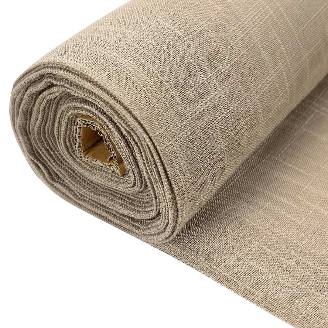 HIER_5210 54" Wide X 10 Yards Taupe Faux Burlap Fabric Roll, Linen Fabric By The Yard 3 HIER_5210 54" Wide X 10 Yards Taupe Faux Burlap Fabric Roll, Linen Fabric By The Yard