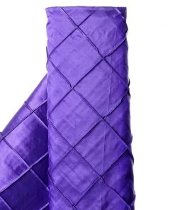 HIER_5210 54" X 10 Yards | Purple Pintuck Taffeta Fabric By The Roll