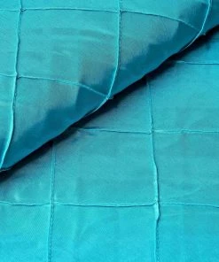 HIER_5210 54" X 10 Yards | Turquoise Pintuck Taffeta Fabric By The Roll