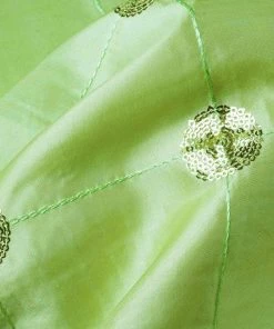 HIER_5210 Fabric Bolts & Bags 54" X 5 Yards | Apple Green Sequin Taffeta Fabric By The Yard