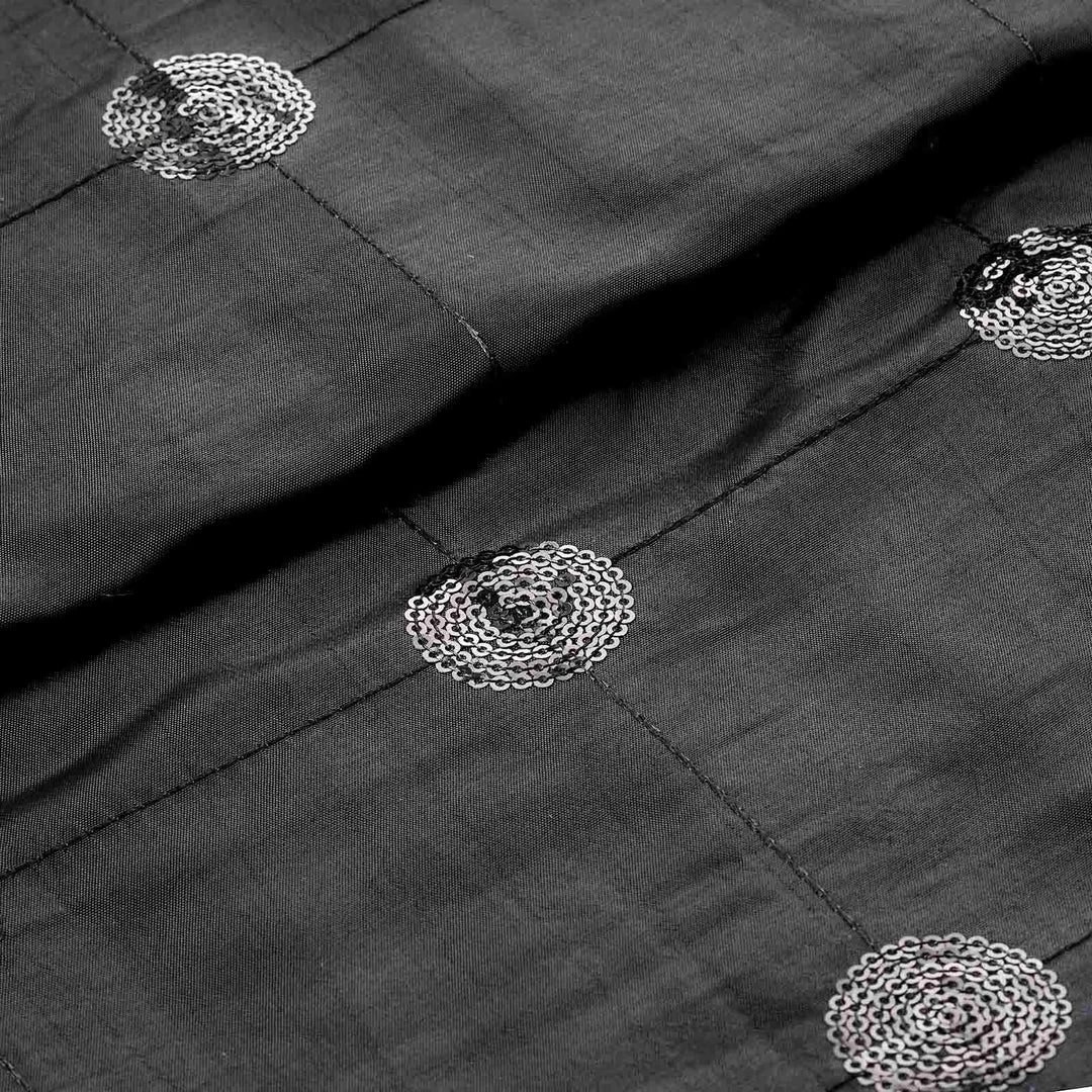 HIER_5210 Fabric Bolts & Bags 54" X 5 Yards Black Sequin Taffeta Fabric By The Yard 3 HIER_5210 Fabric Bolts & Bags 54" X 5 Yards Black Sequin Taffeta Fabric By The Yard