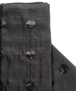 HIER_5210 Fabric Bolts & Bags 54" X 5 Yards Black Sequin Taffeta Fabric By The Yard