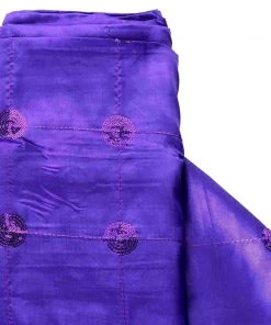 HIER_5210 54" X 5 Yards Purple Sequin Taffeta Fabric By The Yard Fabric Bolts & Bags