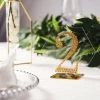 HIER_5170 5 Pack | 5" Clear/Gold Acrylic Wedding Table Sign Holders, Hexagon Number Stands Chargers & Centerpieces
