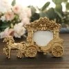 HIER_5300 7" Gold Horse Carriage Resin Picture Frame Wedding Party Favor, European Style Place Card Holder