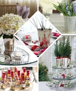 HIER_4820 4.5" Mint Julep Cup Vases - Silver Chargers & Centerpieces 16 HIER_4820 4.5