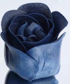 HIER_5350 6 Pcs Navy Scented Rose Soap Party Favors With Gift Box And Ribbon