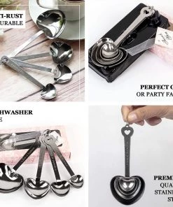 HIER_5350 Tabletop Decor Heart Spoons Favor - Free Gift Box +Thank You Tag