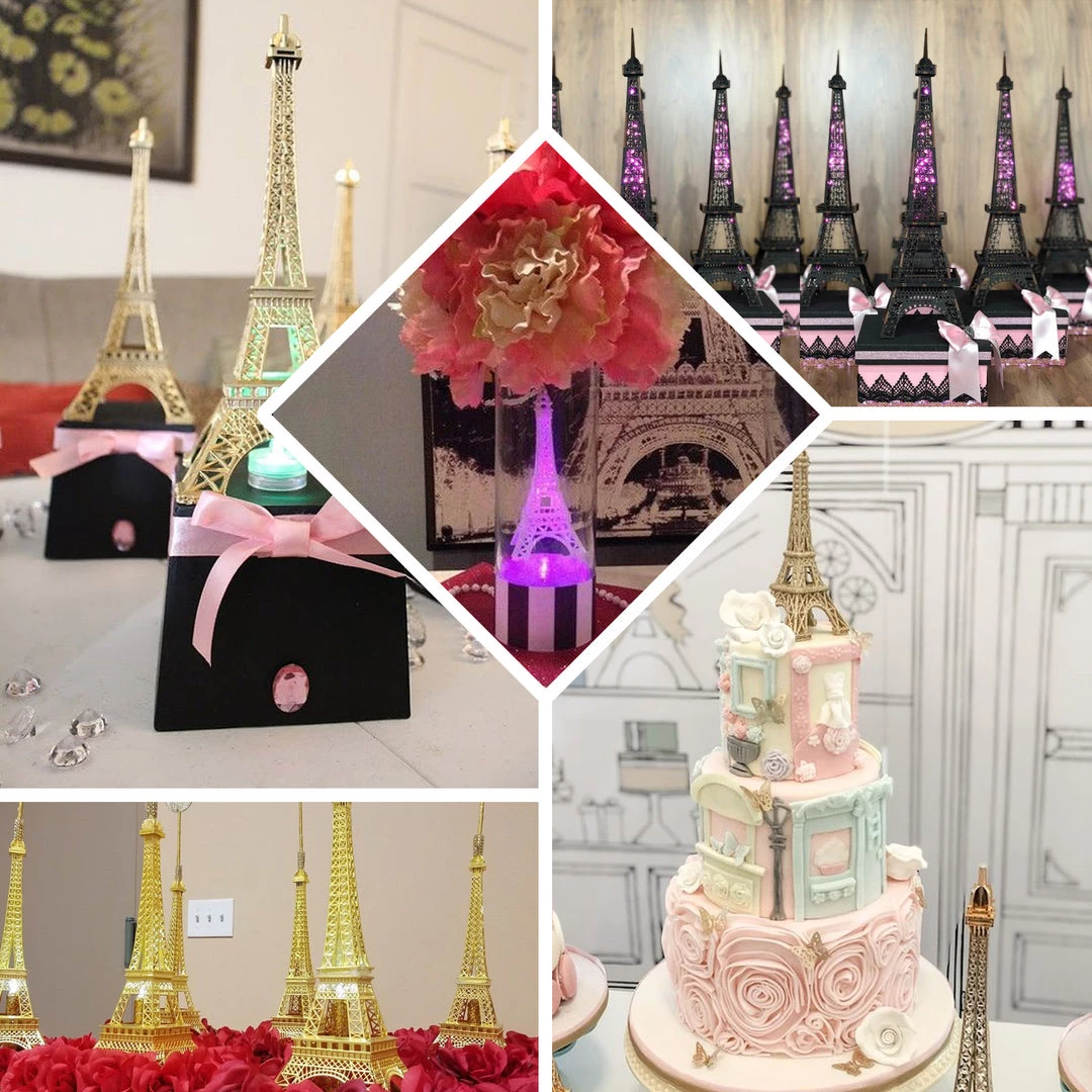 HIER_5350 10" | Gold | Eiffel Tower Centerpiece | Eiffel Tower Cake Topper | Decorative Figurine 5 HIER_5350 10" | Gold | Eiffel Tower Centerpiece | Eiffel Tower Cake Topper | Decorative Figurine