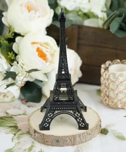 HIER_5350 10" | Black | Eiffel Tower Centerpiece | Eiffel Tower Cake Topper | Decorative Figurine Chargers & Centerpieces