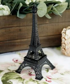 HIER_5350 10" | Black | Eiffel Tower Centerpiece | Eiffel Tower Cake Topper | Decorative Figurine Chargers & Centerpieces