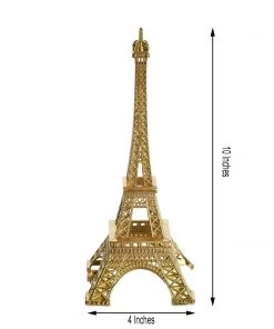 HIER_5350 10" | Gold | Eiffel Tower Centerpiece | Eiffel Tower Cake Topper | Decorative Figurine 16 HIER_5350 10