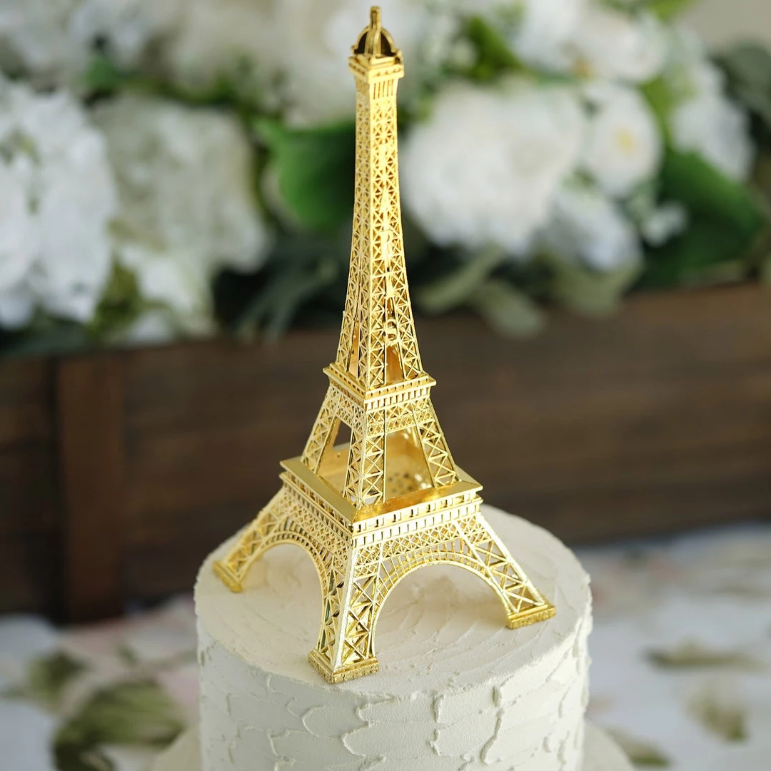 HIER_5350 10" | Gold | Eiffel Tower Centerpiece | Eiffel Tower Cake Topper | Decorative Figurine 7 HIER_5350 10" | Gold | Eiffel Tower Centerpiece | Eiffel Tower Cake Topper | Decorative Figurine