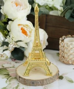 HIER_5350 10" | Gold | Eiffel Tower Centerpiece | Eiffel Tower Cake Topper | Decorative Figurine