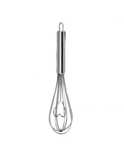 HIER_5340 Tabletop Decor Love Heart Stainless Steel Whisks Party Favor With Clear Gift Box, Ribbon & Thank You Tag