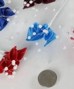 HIER_5120 72 Fuchsia Artificial Floral Calla Lily Bead Flowers Chargers & Centerpieces