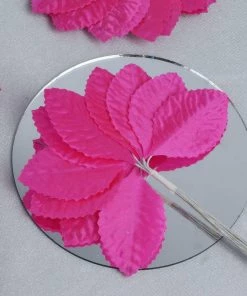 HIER_5120 144 Fuchsia Burning Passion Leaves Chargers & Centerpieces