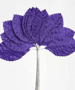 HIER_5120 144 Purple Burning Passion Leaves Chargers & Centerpieces