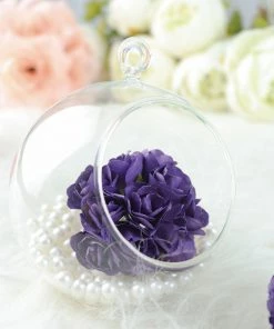 HIER_5120 144 Purple Paper Mini Craft Flower Roses, DIY Flower Bushes With Wire Stems Mini Craft Florals