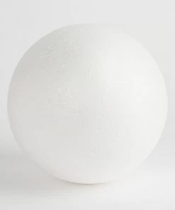 HIER_5170 Chargers & Centerpieces 4 X Customizable PARTY BALL - 8" White Styrofoam