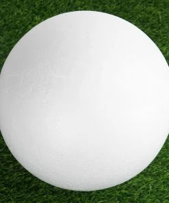 HIER_5170 Chargers & Centerpieces 4 X Customizable PARTY BALL - 8" White Styrofoam