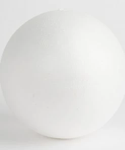 HIER_5170 Chargers & Centerpieces 2 X Customizable PARTY BALL - 10" White Styrofoam