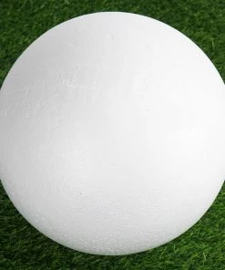 HIER_5170 Chargers & Centerpieces 2 X Customizable PARTY BALL - 10" White Styrofoam
